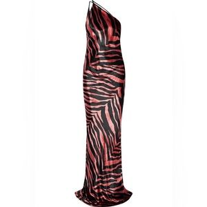 Michelle Mason Velvet Pink Zebra Gown
